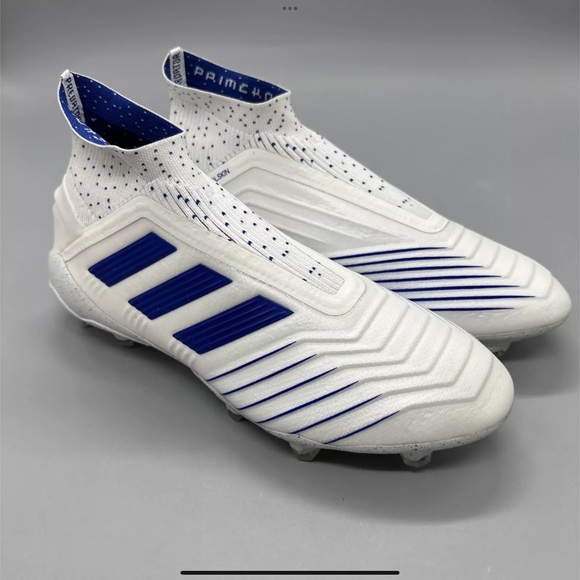 ADIDAS CLEATS PREDATOR 19+ FG/AG BOOST VIRTUSO - FOOTWEAR WHITE/BOLD BLUE 7.5 main image 8
